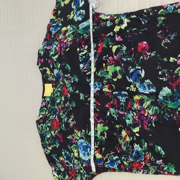 Maeve Anthropologie Black Flowy Floral Mini Dress - Picture 6 of 8